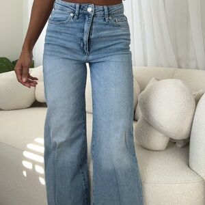 Wide leg/flare super highrise jean